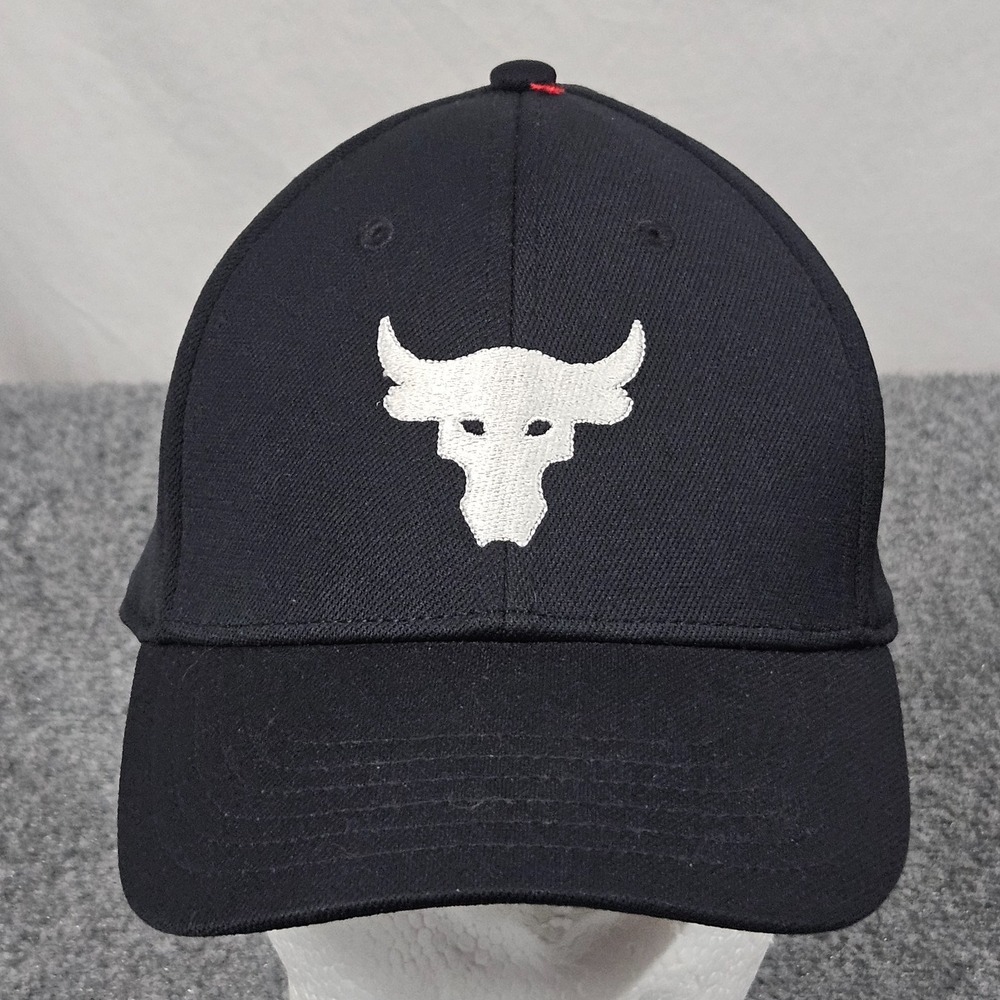 Project Rock Hat Womens Under Armour Cap Black Brahma Bull Training Cap Gym Wear